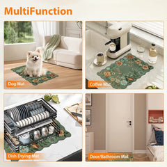 Wholesale Dish Drying Mat Hide Stain Absorbent with Waterproof Rubber Backing Fit Kitchen Dish Rack Bar Accessories