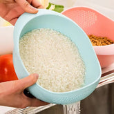 Rice Washing Strainer Filter Basket Colander Sieve Fruit Vegetable Bowl Drainer Cleaning Tools Kitchen Kit Gadgets Accessories