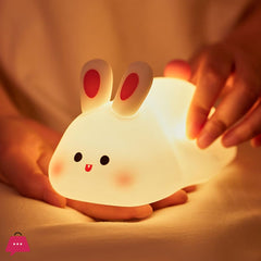 Silicon Rabbit Lamp - Cute Lamps - Rechargeable Rabbit Lamp With Touch Sensor - Bunny Night Lamps for Kids